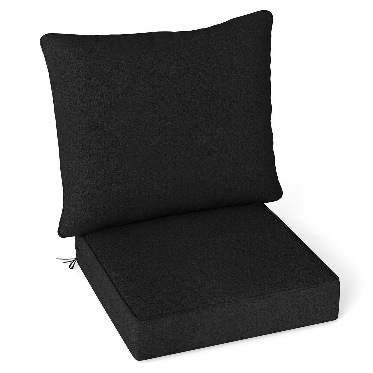 Patio Chair Cushion Set With Seat and Back Cushions Water Resistant Polyester